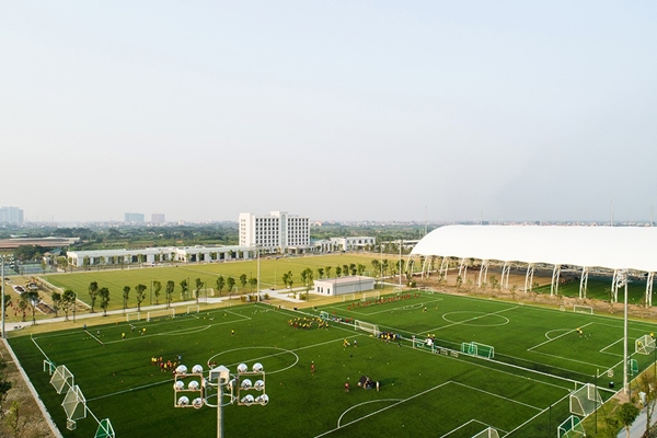 Cơ sở vật chất của Trung tâm đào tạo bóng đá trẻ PVF được đánh giá là hiện đại sánh ngang các trung tâm đào tạo bóng đá hàng đầu trên thế giới