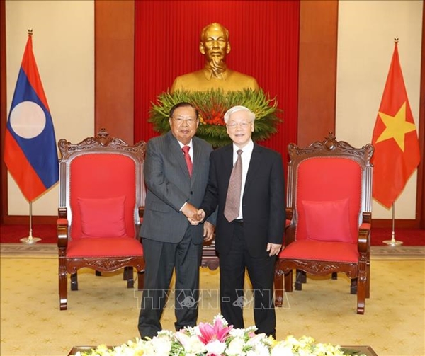 Tổng Bí thư, Chủ tịch nước Nguyễn Phú Trọng và Tổng Bí thư, Chủ tịch nước Lào Bounnhang Vorachith