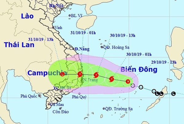 Áp thấp nhiệt đới khả năng mạnh thành bão vào chiều tối nay trên biển Đông