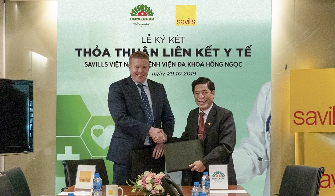 Savills Việt Nam kí kết thỏa thuận liên kết y tế với bệnh viện đa khoa Hồng Ngọc