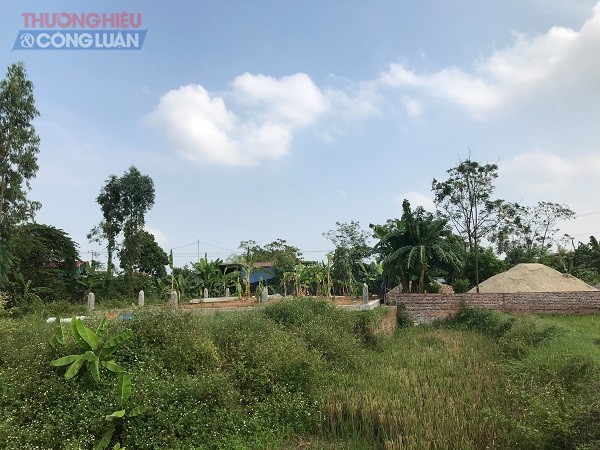 Một phần trong tổng diện t&iacute;ch 23.000 m&eacute;t vu&ocirc;ng đất hồ Dộc Xăm (x&atilde; T&acirc;n D&acirc;n, S&oacute;c Sơn, H&agrave; Nội) được ho thu&ecirc; với gi&aacute;... chưa bằng cốc tr&agrave; đ&aacute; đ&atilde; được x&acirc;y tường bao, đổ cột m&oacute;ng b&ecirc; t&ocirc;ng cốt th&eacute;p tr&aacute;i quy định