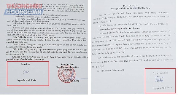 Chữ k&iacute; của &ocirc;ng Nguyễn Anh Tuấn tại 2 văn bản kh&aacute;c nhau cũng c&oacute; nhiều n&eacute;t kh&aacute;c nhau? (Ảnh: Hải Minh)