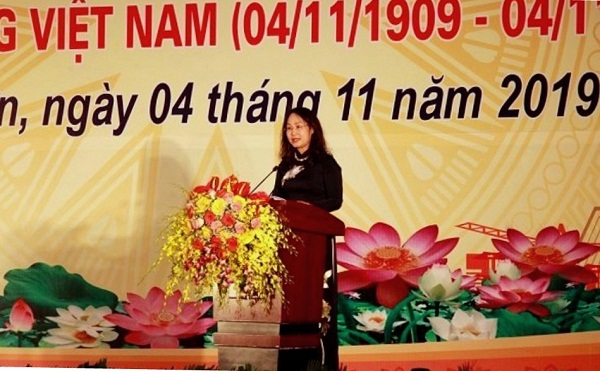 Bí thư Tỉnh ủy Lạng Sơn Lâm Thị Phương Thanh phát biểu tại lễ kỷ niệm