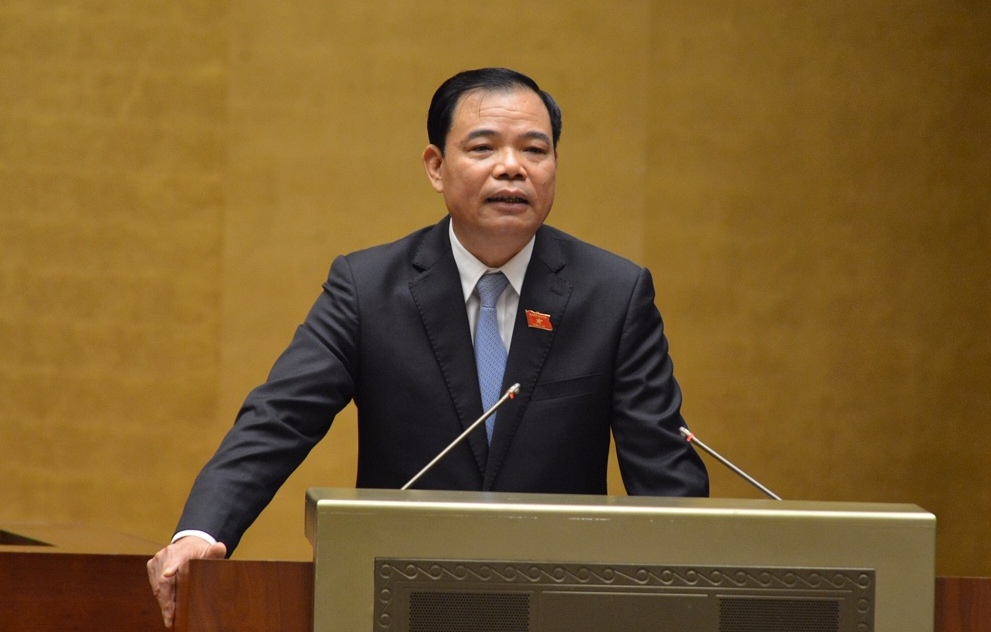 Bộ trưởng Nguyễn Xuân Cường trả lời chất vấn (ảnh Nhật Bắc)