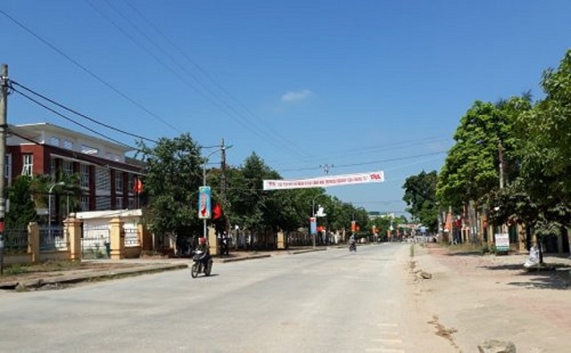 Một góc của Thị trấn Giắt, huyện Triệu Sơn- Một trong những địa phương thuộc diện phải sắp xếp lại đơn vị hành chính