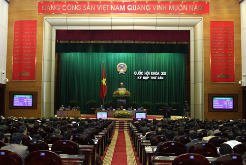 Quốc hội biểu quyết thông qua dự thảo Hiến pháp nước CHXHCN Việt Nam