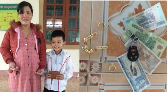 Hà Tĩnh: Học sinh lớp 3 nhặt được tiền, vàng đã trả lại người mất