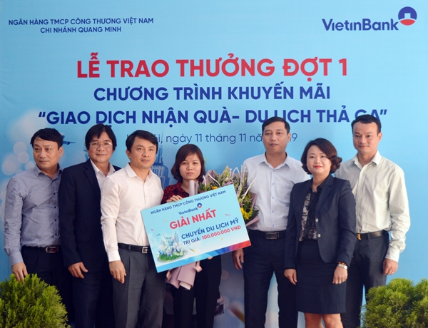 VietinBank tìm ra chủ nhân chuyến du lịch Mỹ trị giá 100.000.000 VND