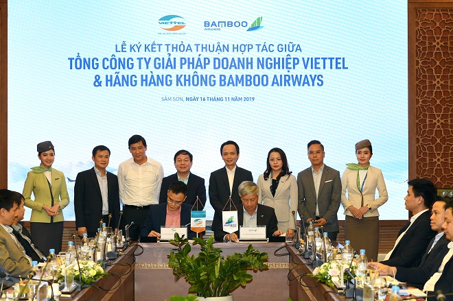 Lễ ký kết Thỏa thuận hợp tác giữa Bamboo Airways và VTS