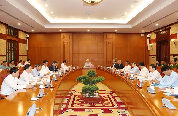Tổng Bí thư, Chủ tịch nước chủ trì phiên họp của Thường trực Ban Chỉ đạo Trung ương về phòng, chống tham nhũng (Ảnh Chinhphu.vn).