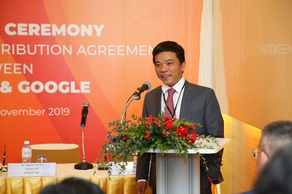 Ông Nguyễn Văn Hải – Đại diện Tập đoàn Vingroup phát biểu tại lễ ký kết