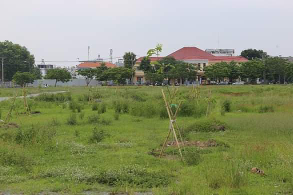Khu đất nằm đối diện UBND phường Đông Hưng Thuận (Q.12, TP.HCM) được quy hoạch dự án công viên nhưng bị công ty bất động sản Hoàng Kim Land lừa bán cho người dân
