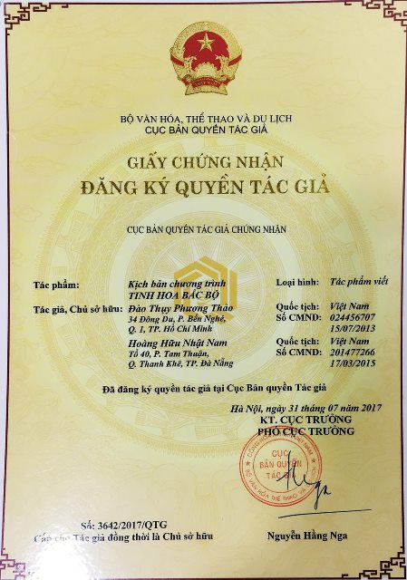 Cục bản quyền cấp giấy