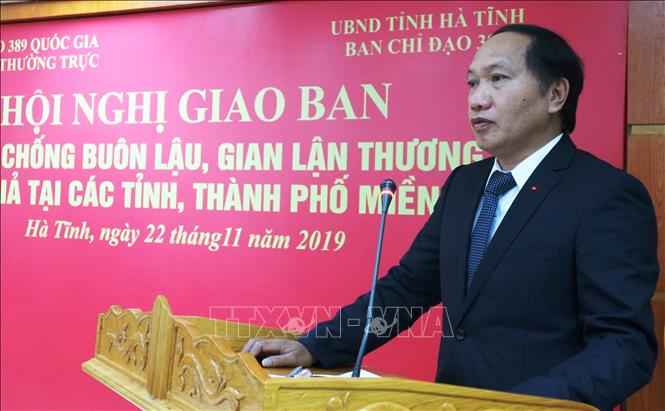 Thiếu tướng Đàm Thanh Thế, Chánh văn phòng Ban thường trực Ban Chỉ đạo 389 Quốc gia phát biểu kết luận Hội nghị.