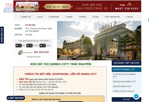 Dự &aacute;n Danko City Th&aacute;i Nguy&ecirc;n đang được rao b&aacute;n một c&aacute;ch rầm rộ