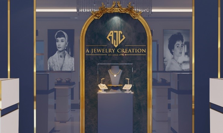 Trung tâm Vàng bạc Đá quý Thời trang AJC 98 Phố Huế được thiết kế hiện đại và đẳng cấp