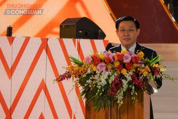Phó Thủ tướng Chính phủ Vương Đình Huệ phát biểu tại lễ kỷ niệm