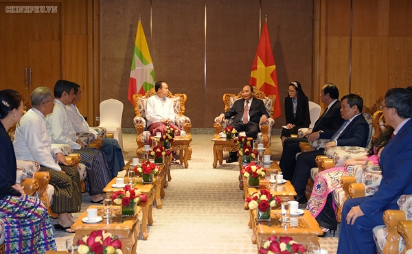 Thủ tướng tiếp Chủ tịch Hội Hữu nghị Myanmar-Việt Nam