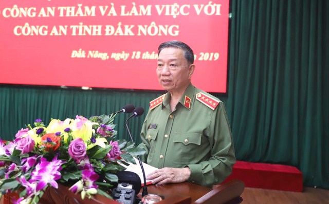 Bộ trưởng Tô Lâm Phát biểu tại buổi làm việc