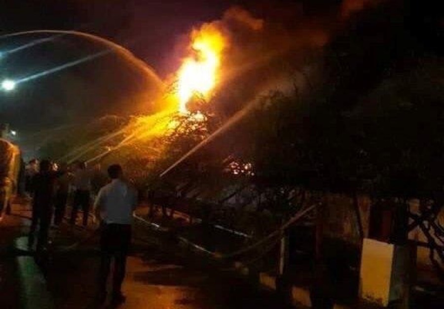 Kịp thời khống chế đ&aacute;m ch&aacute;y tại c&ocirc;ng ty TNHH Đỉnh V&agrave;ng