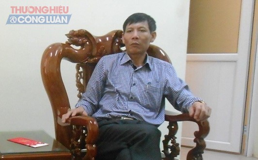ông Nguyễn Văn Luệ- Chủ tịch UBND huyện Hậu Lộc (Thanh Hóa) trong buổi làm việc với PV trước đó.