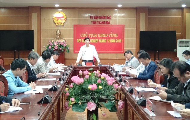 Phó Chủ tịch UBND tỉnh Thanh Hóa Mai Xuân Liêm chủ trì tiếp doanh nghiệp định kỳ tháng 12 - 2019
