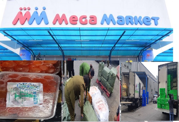 Bắt giữ số lượng lớn hàng nhập lậu đông lạnh từ Trung Quốc tại siêu thị MM Mega Market