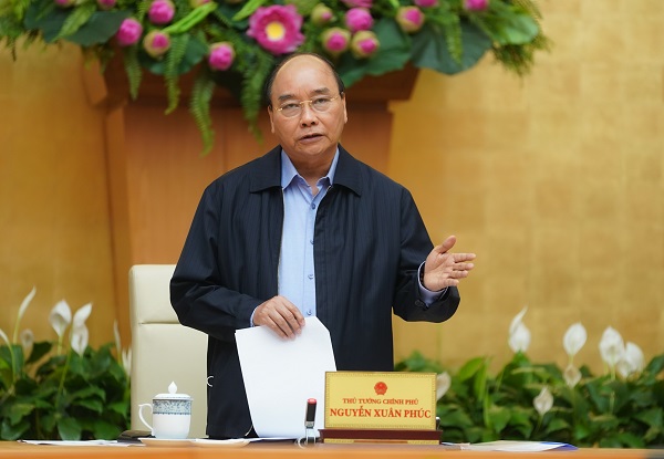 Thủ tướng Nguyễn Xuân Phúc phát biểu tại cuộc họp (Ảnh: VGP/Quang Hiếu)