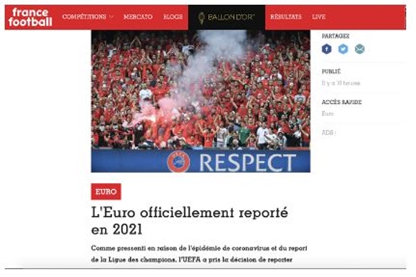 France Football mơ EURO trở lại rạng rỡ hơn sau một năm nữa