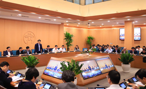 cuộc họp của Ban Chỉ đạo công tác phòng, chống dịch bệnh viêm đường hô hấp cấp do chủng mới của vi rút corona thành phố Hà Nội