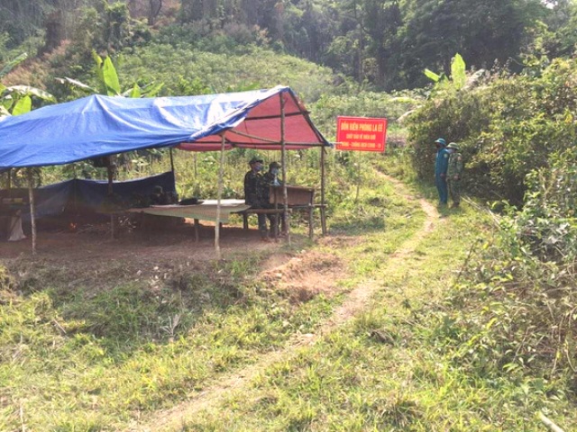 Một điểm chốt chặn ở tuyến biên giới Việt - Lào địa phận Quảng Nam