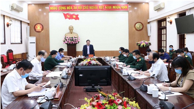 Đồng chí Vũ Hồng Bắc, Phó Bí thư Tỉnh ủy, Chủ tịch UBND tỉnh phát biểu tại buổi làm việc