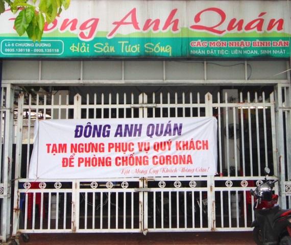 Đà Nẵng: Từ 15h ngày 29/3, tạm dừng tất cả hoạt động phục vụ ăn uống