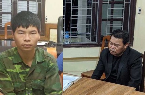 Hai đối tượng Đào Danh Việt và Lò Văn Hà tại cơ quan điều tra