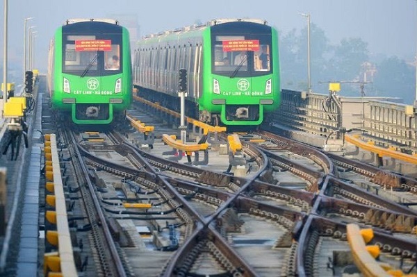 Dự án đường sắt Cát Linh - Hà Đông (Ảnh: Toàn Vũ)