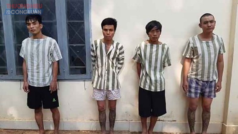 Nhóm đối tượng trộm cắp tài sản vừa bị công an huyện Thống Nhất (Đồng Nai) bắt giữ
