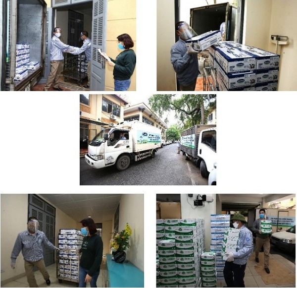 Hơn 20.000 sản phẩm sữa đã được Vinamilk gửi tặng đến các cán bộ, nhân viên, chuyên viên của Viện Vệ sinh dịch tễ Trung ương đang hàng ngày chiến đấu với dịch Covid-19