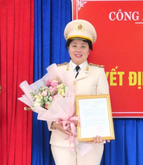 Thượng tá Nguyễn Thị Bích Lân giữ chức vụ Trưởng Công an quận Ngũ Hành Sơn (Ảnh: Ngũ Hành Sơn)