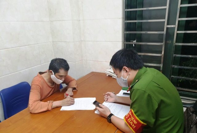 Đối tượng Nguyễn Hoài Nam tại cơ quan điều tra