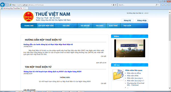 Nâng cấp ứng dụng khai thuế trên ứng dụng thuế điện tử