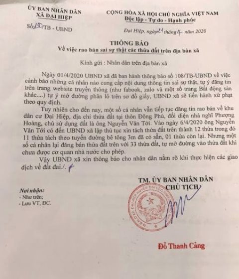 Thực tế tại dự &aacute;n đất đ&atilde; được ph&acirc;n l&ocirc;, l&agrave;m đường để b&aacute;n.