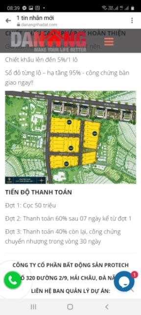Thực tế tại dự &aacute;n đất đ&atilde; được ph&acirc;n l&ocirc;, l&agrave;m đường để b&aacute;n.