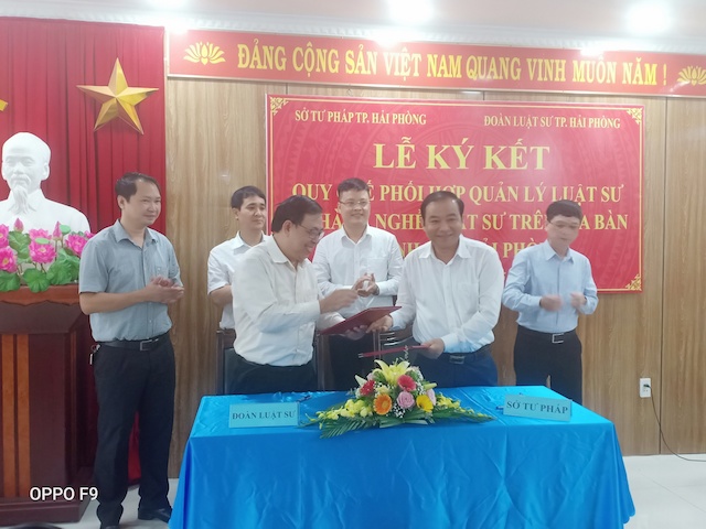 Hải Phòng: Sở Tư pháp và Đoàn Luật sư ký kết Quy chế quản lý và hành nghề luật sư