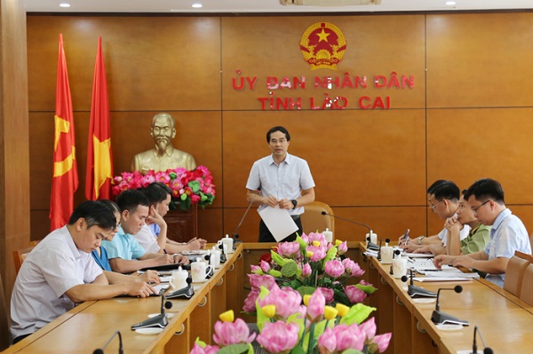 Đ/c Trịnh Xuân Trường – Phó Chủ tịch UBND tỉnh phát biểu chỉ đạo tại cuộc họp.