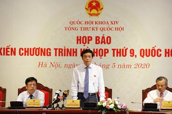 Tổng Thư ký Quốc hội Nguyễn Hạnh Phúc trả lời câu hỏi của phóng viên về vụ án Hồ Duy Hải