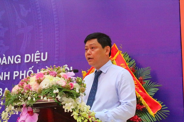 Chủ tịch UBND quận Ba Đình - Tạ Nam Chiến phát biểu tại buổi lễ.