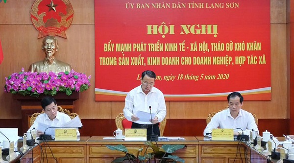 Phó chủ tịch UBND tỉnh Lạng Sơn, Nguyễn Công Trưởng phát biểu tại