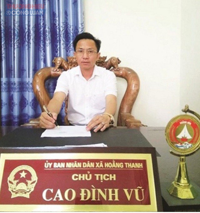 Ông Cao Đình Vũ, Chủ tịch UBND xã Hoằng Thanh. Nguyên Chủ tịch UBND xã Hoằng Đông giai đoạn 2010- 2017