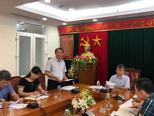 Ông Nguyễn Phú Sơn, Phó Ban Tổ chức Tỉnh ủy Vĩnh Phúc thông tin tới các cơ quan báo chí