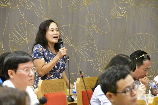 Bà Nguy&ecirc;̃n Thị Tường Anh, Chủ tịch HĐQT Khu du lịch Tàu Ng&acirc;̀m phát bi&ecirc;̉u